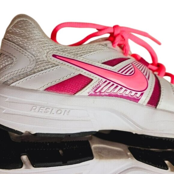 Nike Womens Running Shoes Sz 7.5 White &‎ Pink Mesh Athletic Sneakers Active - Picture 10 of 16